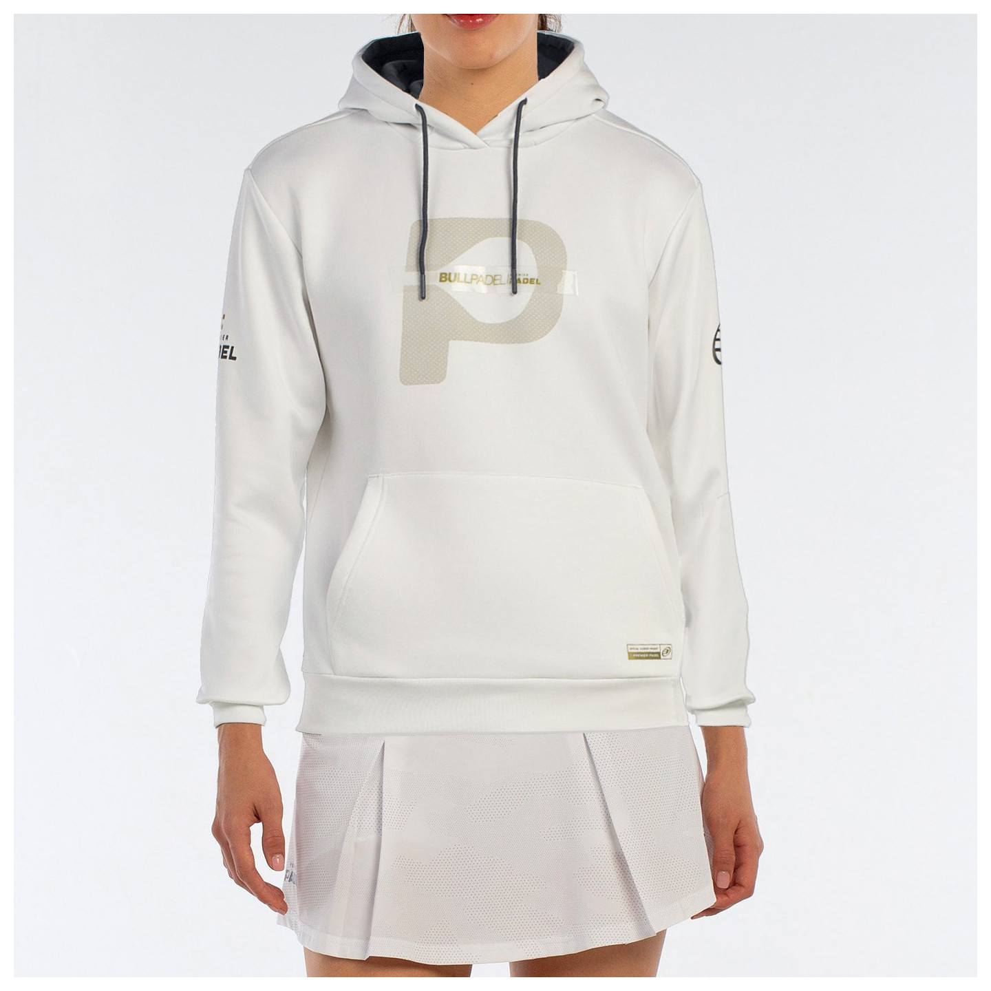 tienda de padel Madrid, tienda de padel online, tienda de padel españa, tienda de padel en linea, SUDADERA BULLPADEL AEREA BLANC