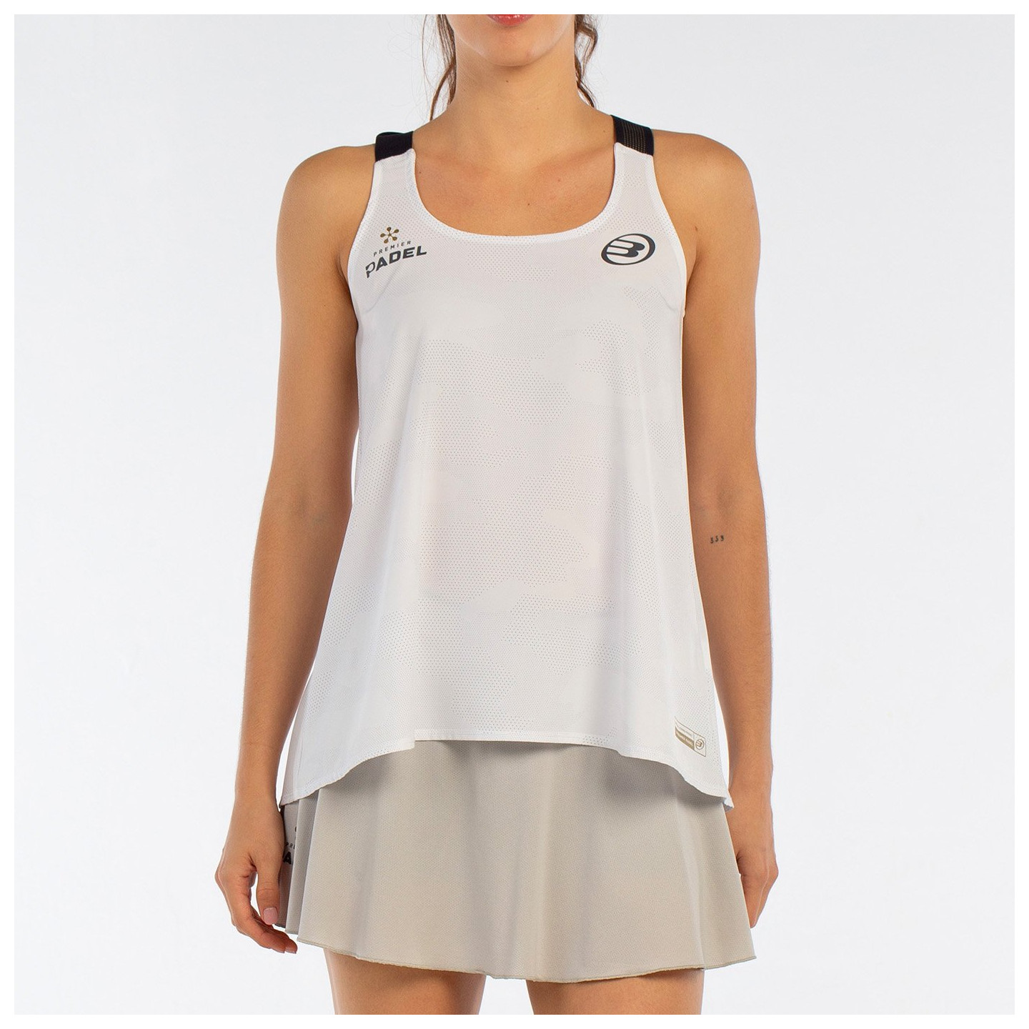 tienda de padel Madrid, tienda de padel online, tienda de padel españa, tienda de padel en linea, CAMISETA BULLPADEL AGORE BLANC