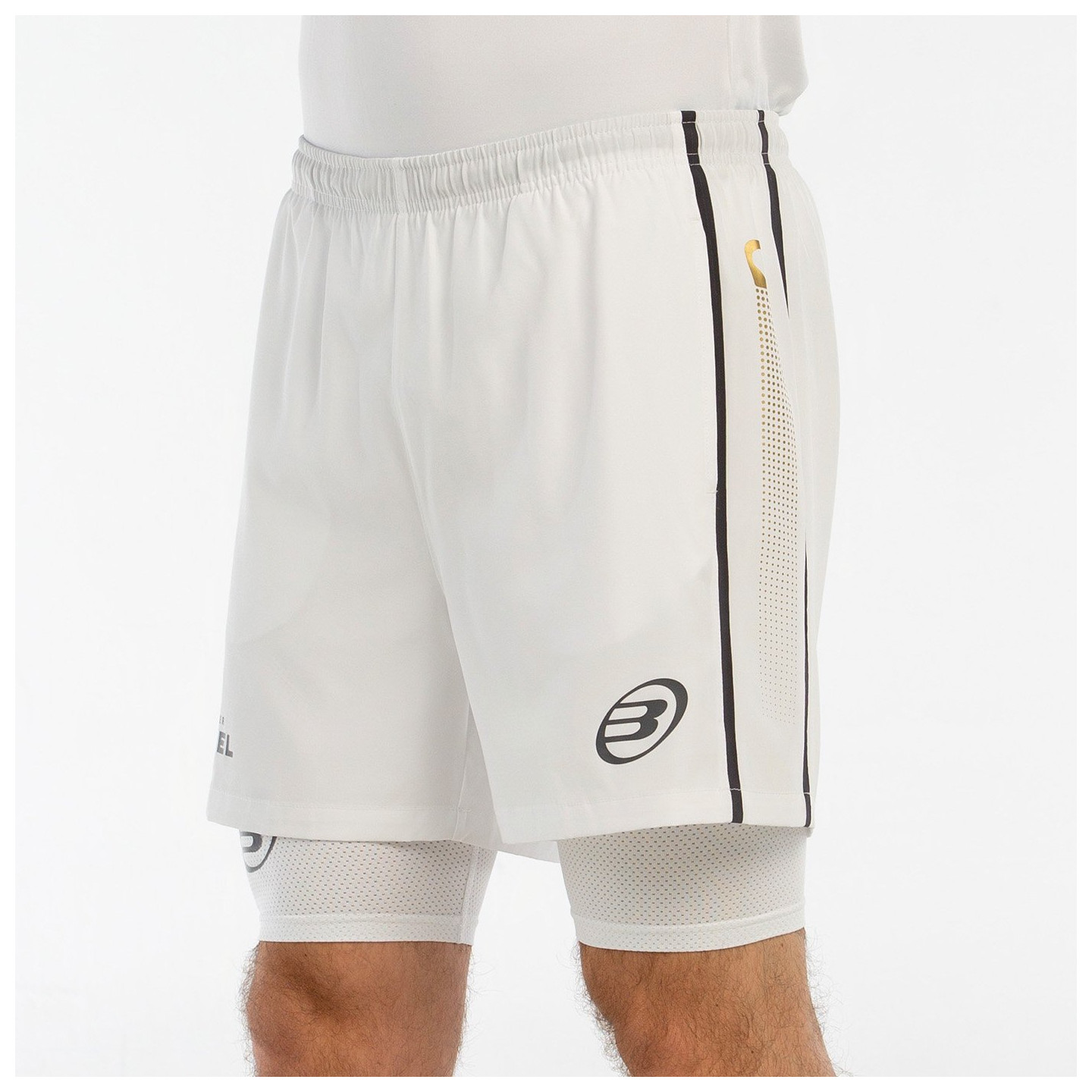 tienda de padel Madrid, tienda de padel online, tienda de padel españa, tienda de padel en linea, SHORT BULLPADEL BARDE BLANCO
