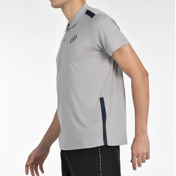 tienda de padel Madrid, tienda de padel online, tienda de padel españa, tienda de padel en linea, POLO BULLPADEL BALTO GRIS MEDI