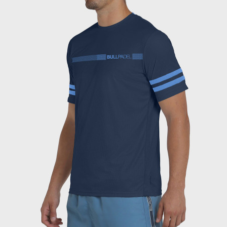 tienda de padel Madrid, tienda de padel online, tienda de padel españa, tienda de padel en linea, CAMISETA BULLPADEL BERRO AZUL 