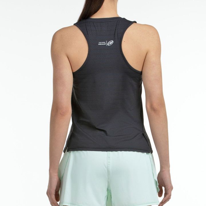 BULLPADEL ADIES T-SHIRT NERA TESSUTO BICOLORE