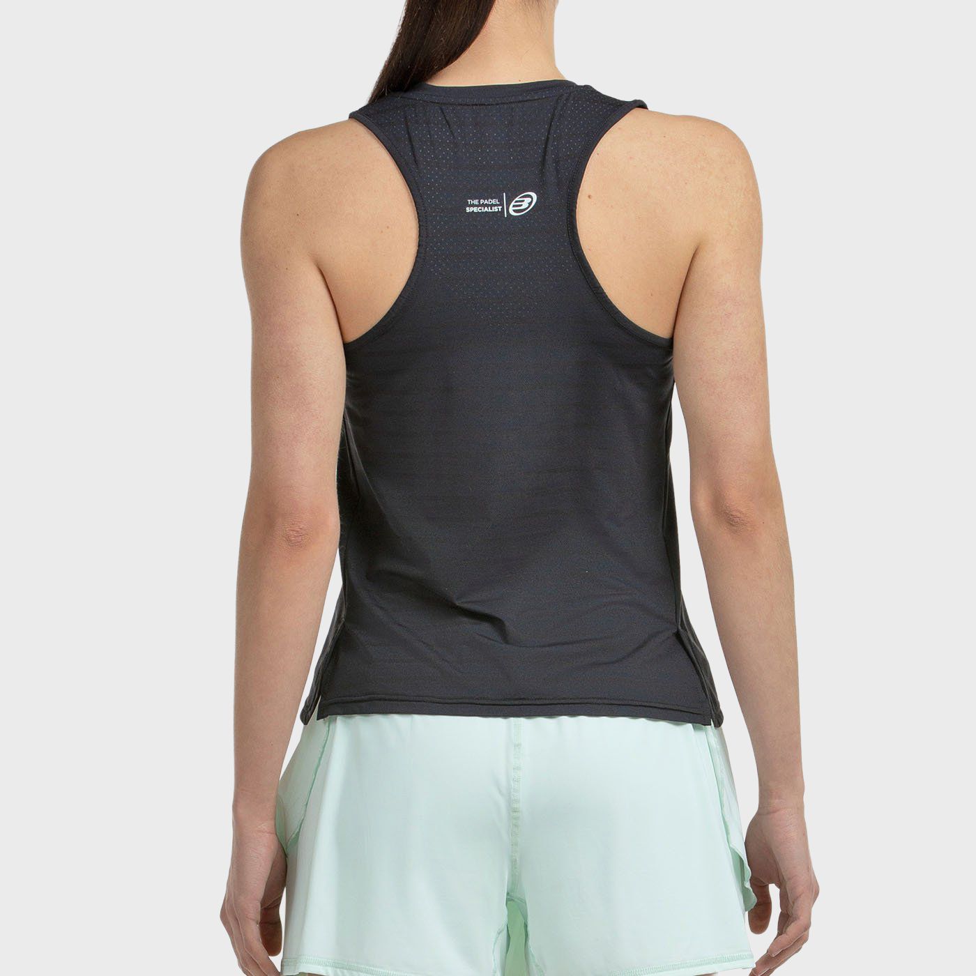 T-SHIRT BULLPADEL ADIES NOIR TISSU BICOLORE