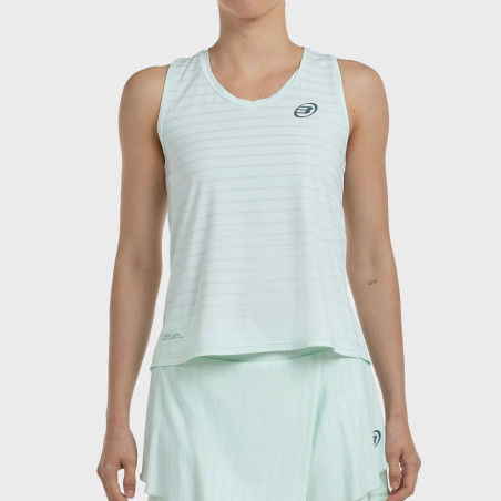 T-SHIRT BULLPADEL ADIES WATER GREEN TWO-TONE FABRIC