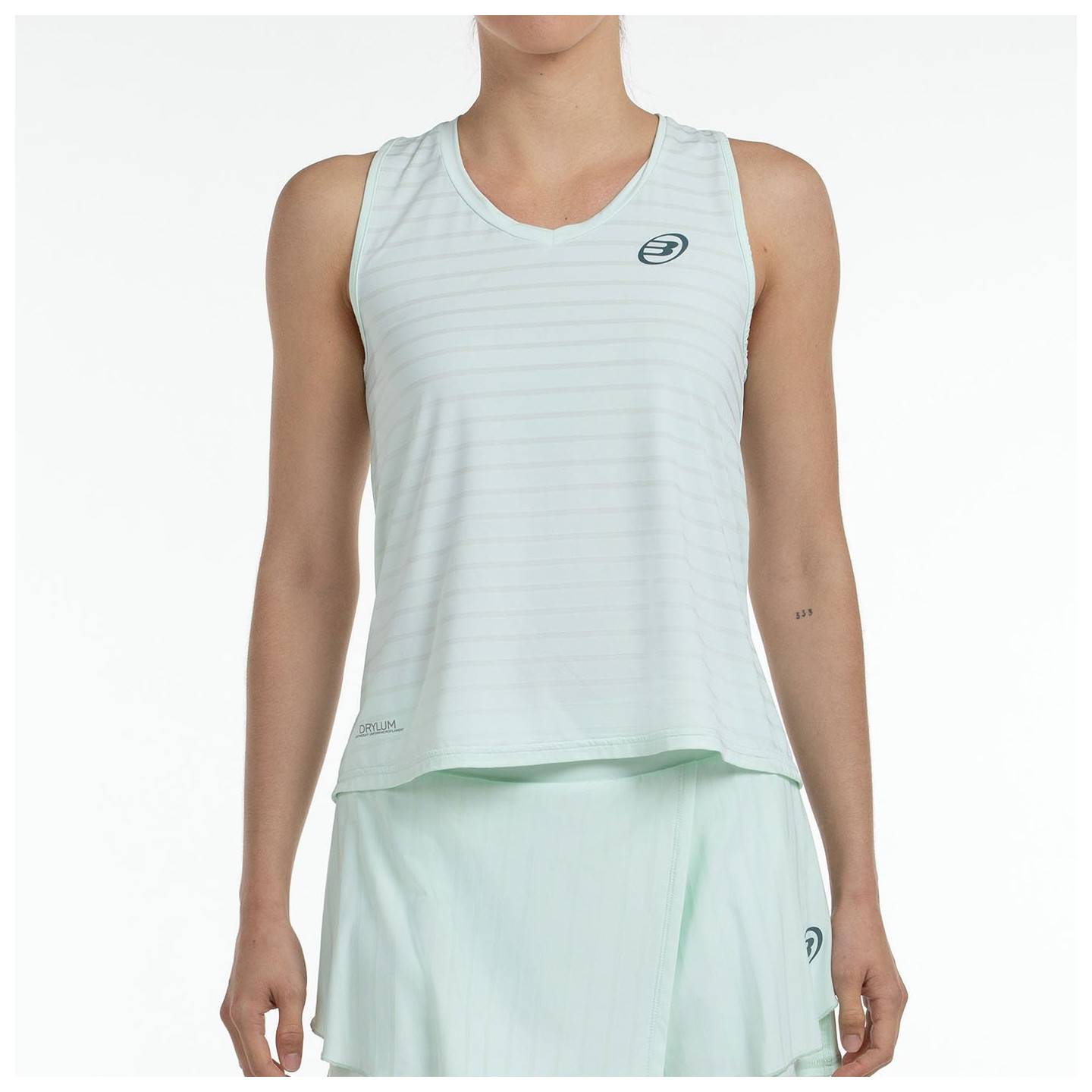 T-SHIRT BULLPADEL ADIES WATER GREEN TWO-TONE FABRIC