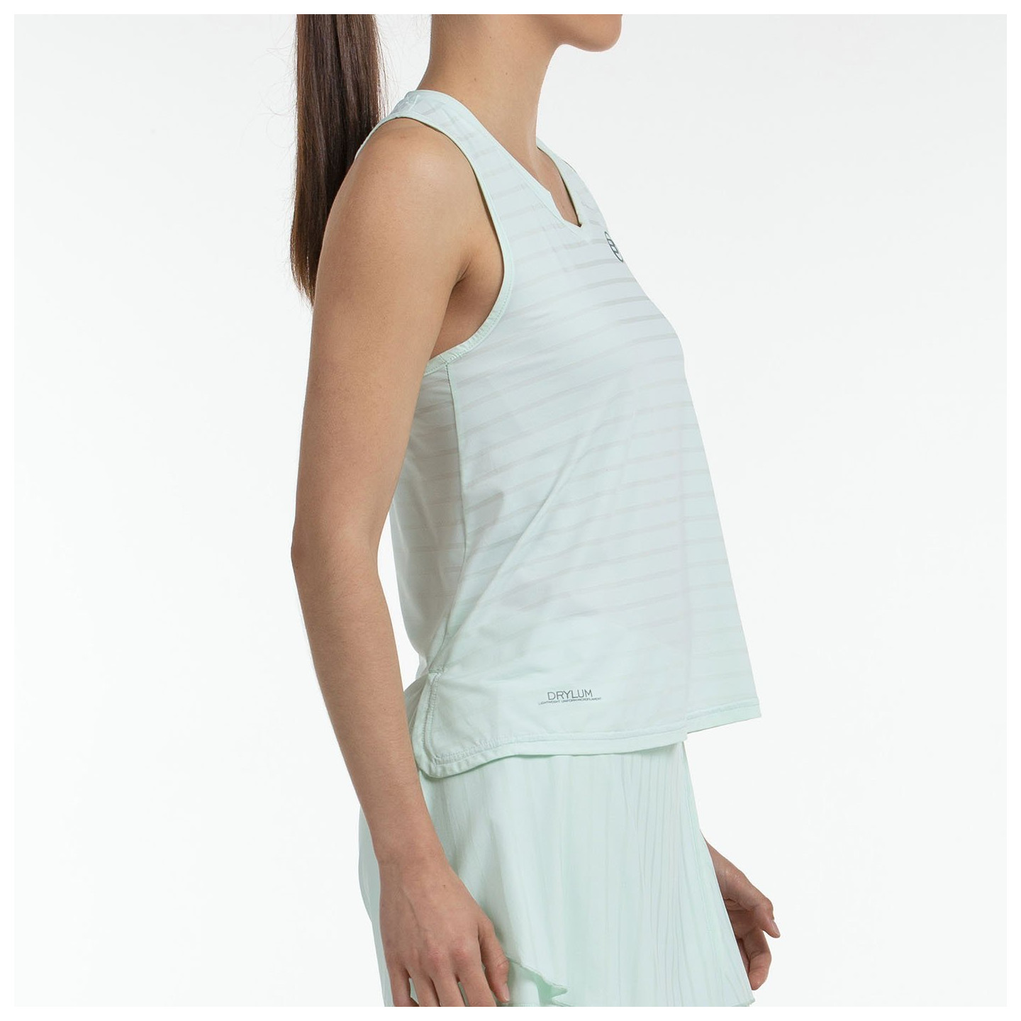 T-SHIRT BULLPADEL ADIES WATER GREEN TWO-TONE FABRIC