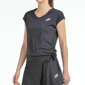 T-SHIRT  BULLPADEL ADOROS BLACK TWO-TONE FABRIC