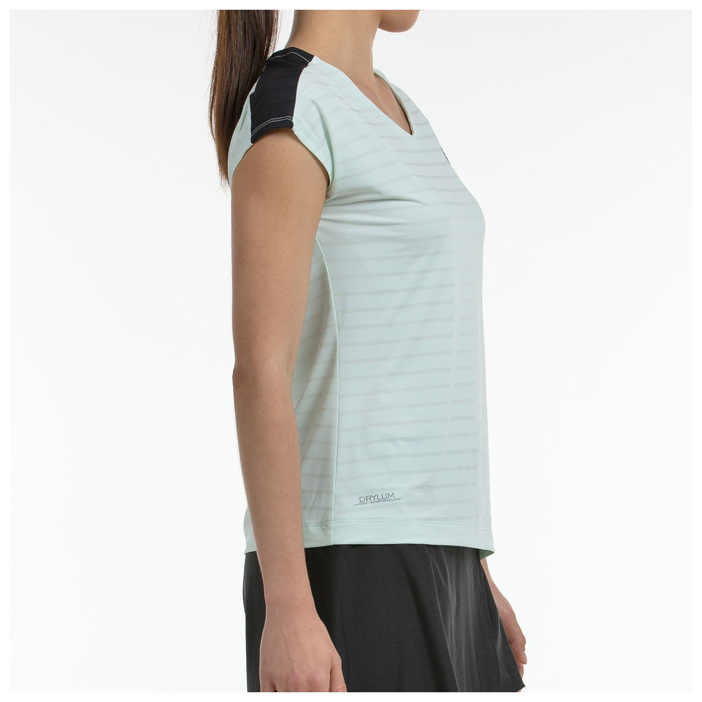 T-SHIRT BULLPADEL ADOROS TISSU BICOLORE VERT D'EAU