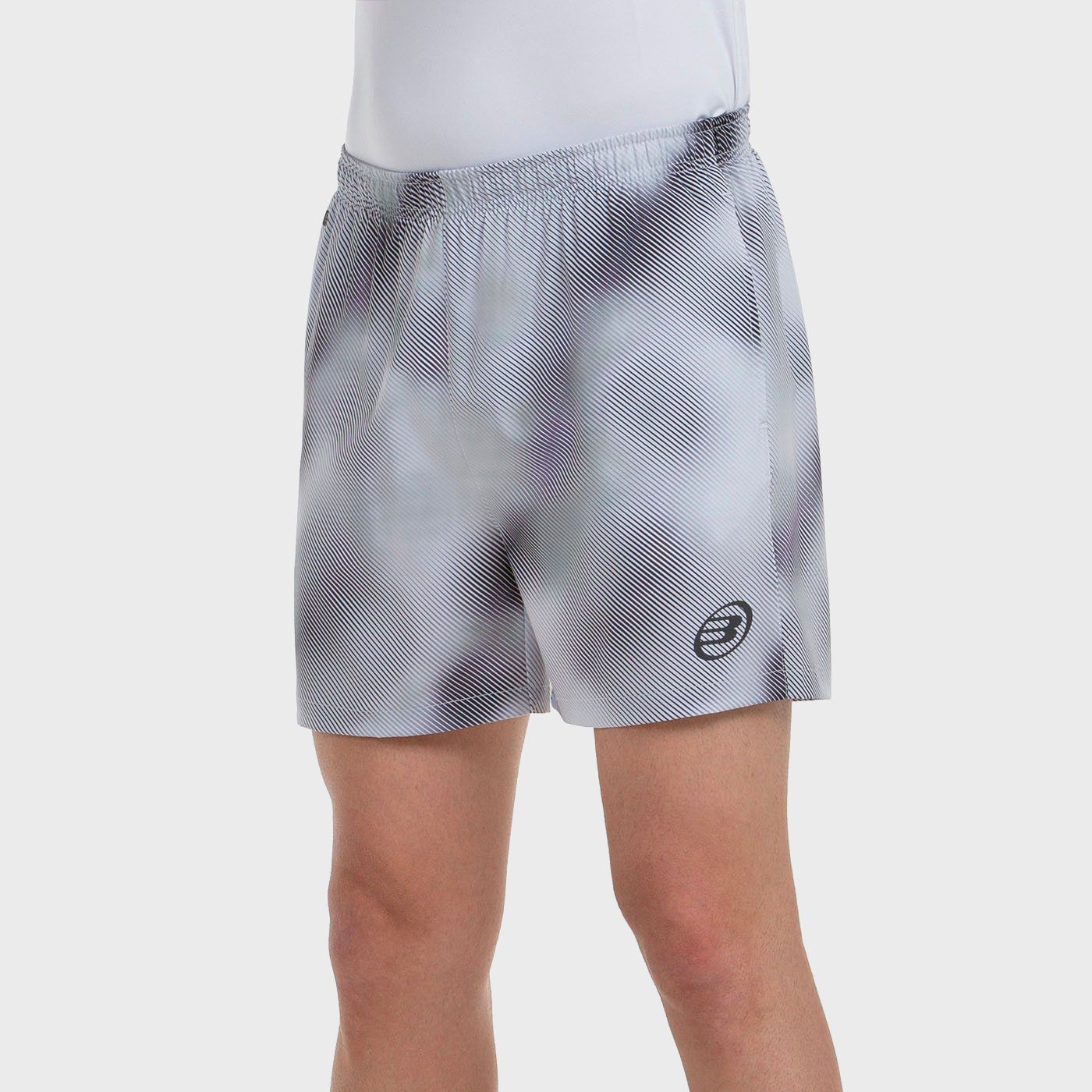 tienda de padel Madrid, tienda de padel online, tienda de padel españa, tienda de padel en linea, SHORT BULLPADEL MOS GRIS PERLA