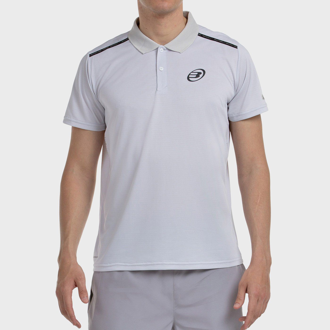 tienda de padel Madrid, tienda de padel online, tienda de padel españa, tienda de padel en linea, POLO BULLPADEL MIRAC GRIS PERL