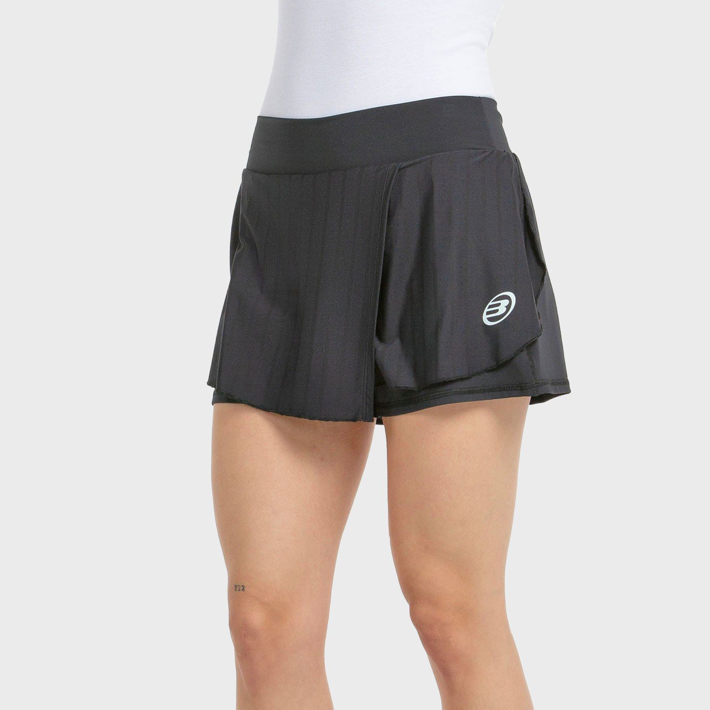 SKIRT BULLPADEL ADRAR BLACK TWO-TONE FABRIC