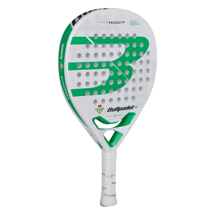 tienda de padel Madrid, tienda de padel online, tienda de padel españa, tienda de padel en linea, PALA BULLPADEL HACK 02 BETIS
