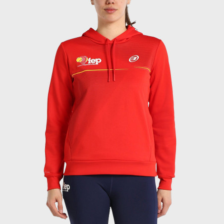 tienda de padel Madrid, tienda de padel online, tienda de padel españa, tienda de padel en linea, SUDADERA BULLPADEL FUENLA ROJO