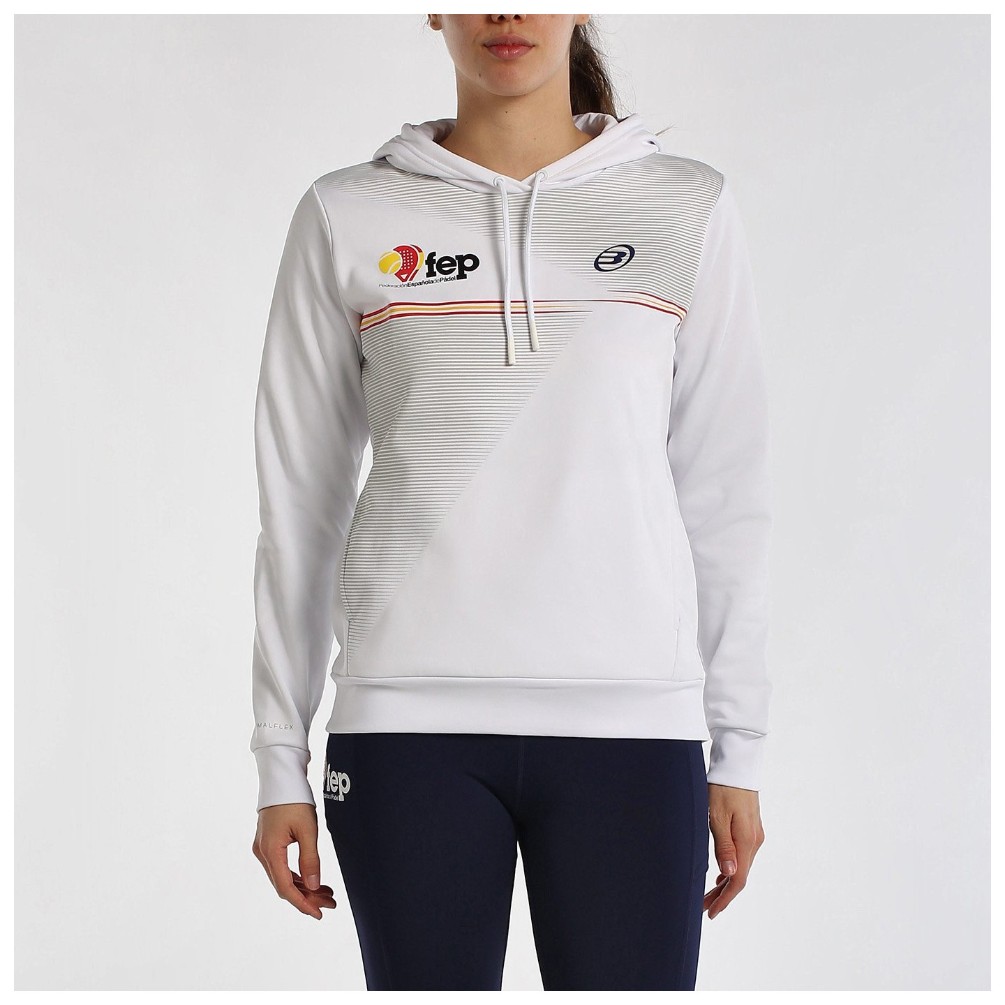 tienda de padel Madrid, tienda de padel online, tienda de padel españa, tienda de padel en linea, SUDADERA BULLPADEL FUENLA BLAN