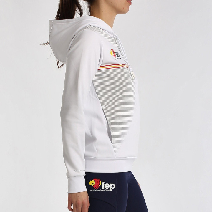 tienda de padel Madrid, tienda de padel online, tienda de padel españa, tienda de padel en linea, SUDADERA BULLPADEL FUENLA BLAN