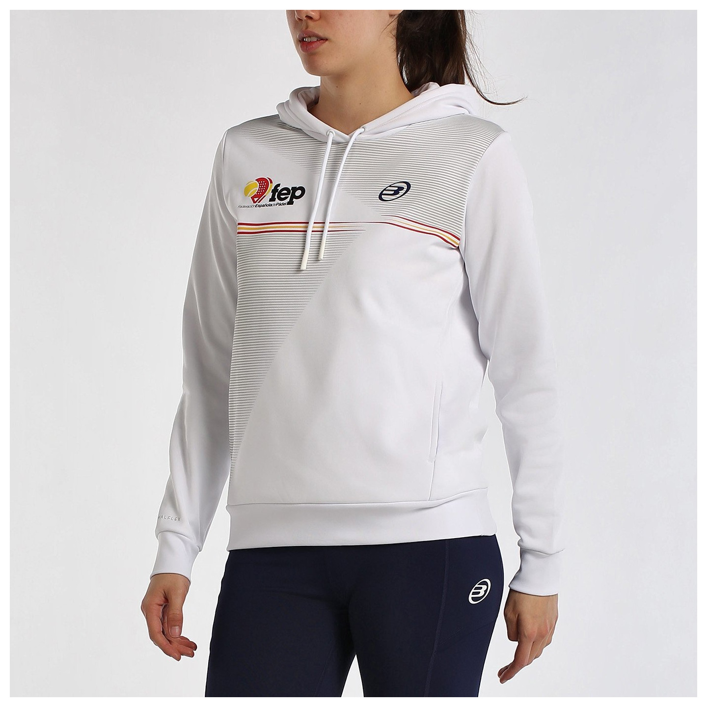 tienda de padel Madrid, tienda de padel online, tienda de padel españa, tienda de padel en linea, SUDADERA BULLPADEL FUENLA BLAN