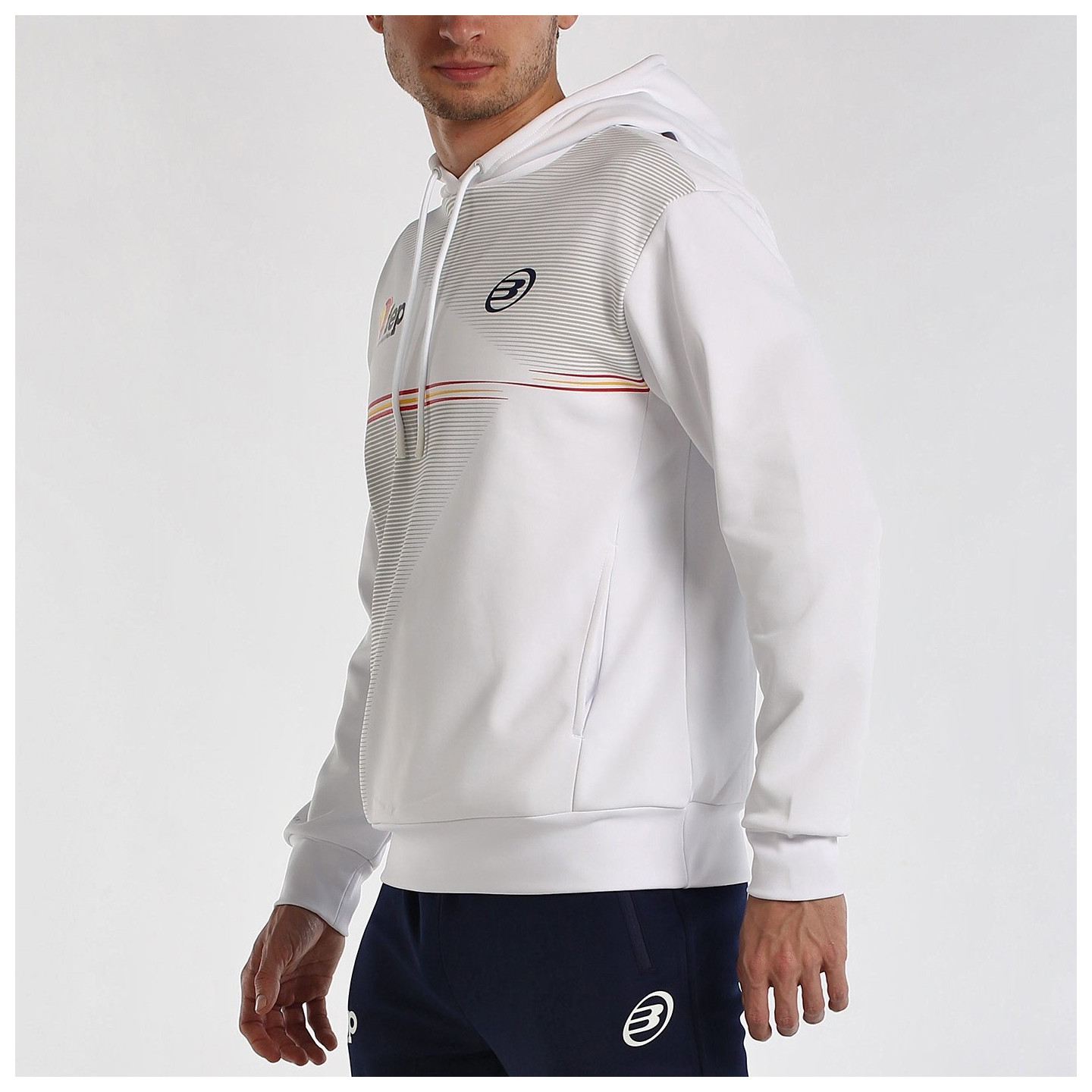 tienda de padel Madrid, tienda de padel online, tienda de padel españa, tienda de padel en linea, SUDADERA BULLPADEL FORCA BLANC