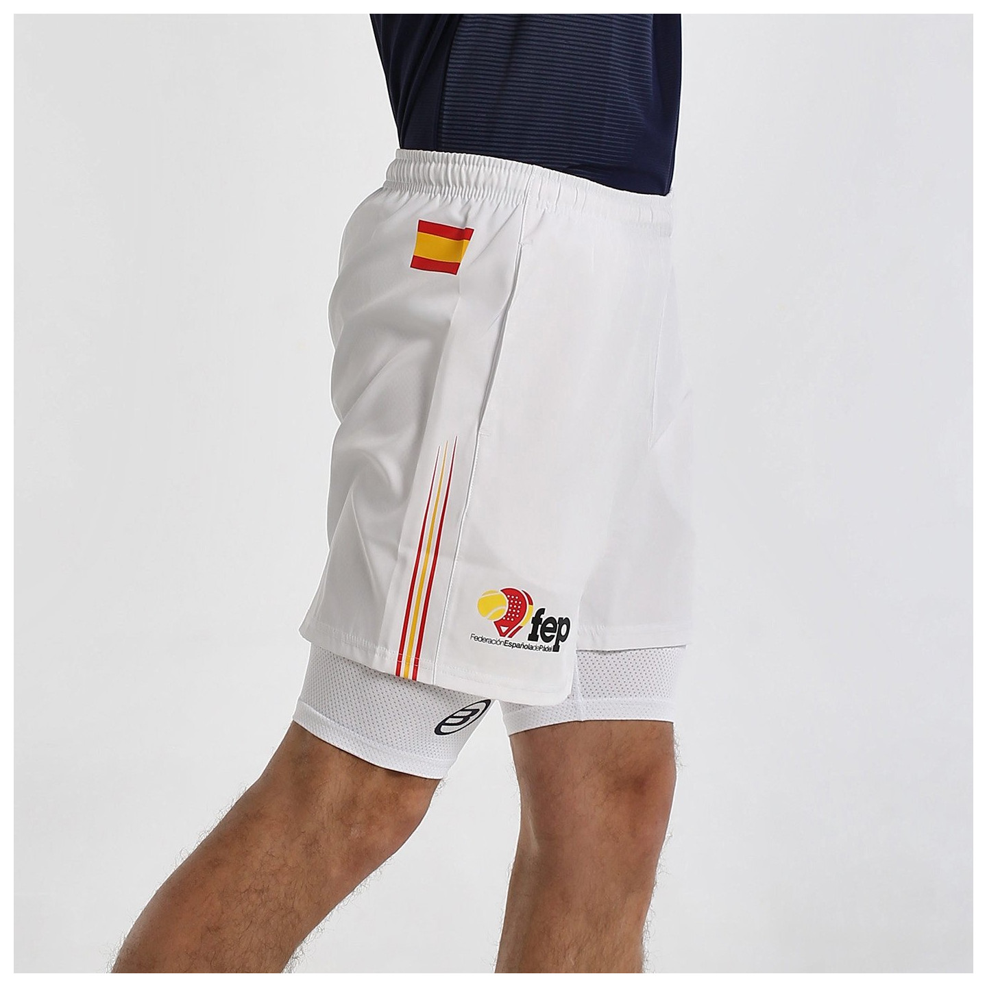 tienda de padel Madrid, tienda de padel online, tienda de padel españa, tienda de padel en linea, SHORT BULLPADEL FRAGOSA BLANCO