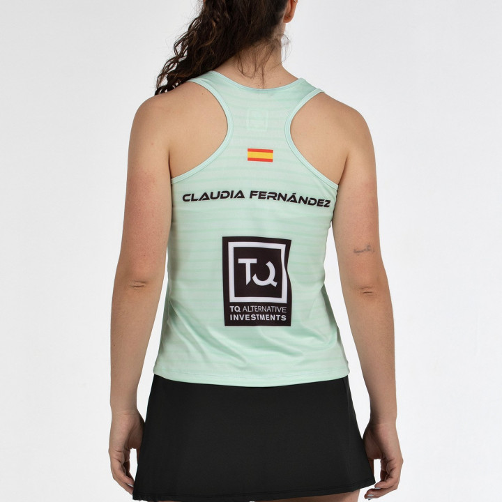 CAMISETA BULLPADEL ADIES CF VERDE AGUA TEJ.BICOLOR