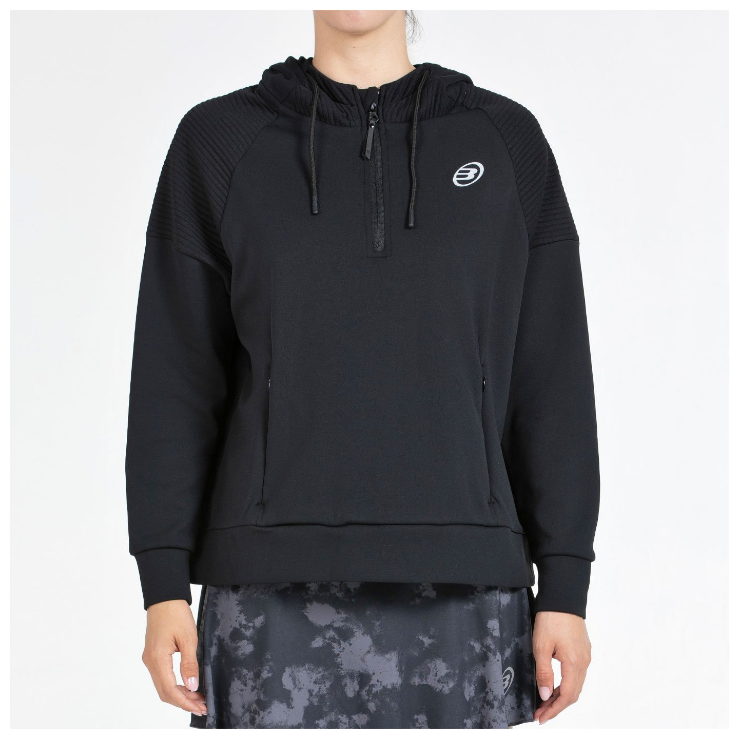 tienda de padel Madrid, tienda de padel online, tienda de padel españa, tienda de padel en linea, SUDADERA BULLPADEL BATEO NEGRO