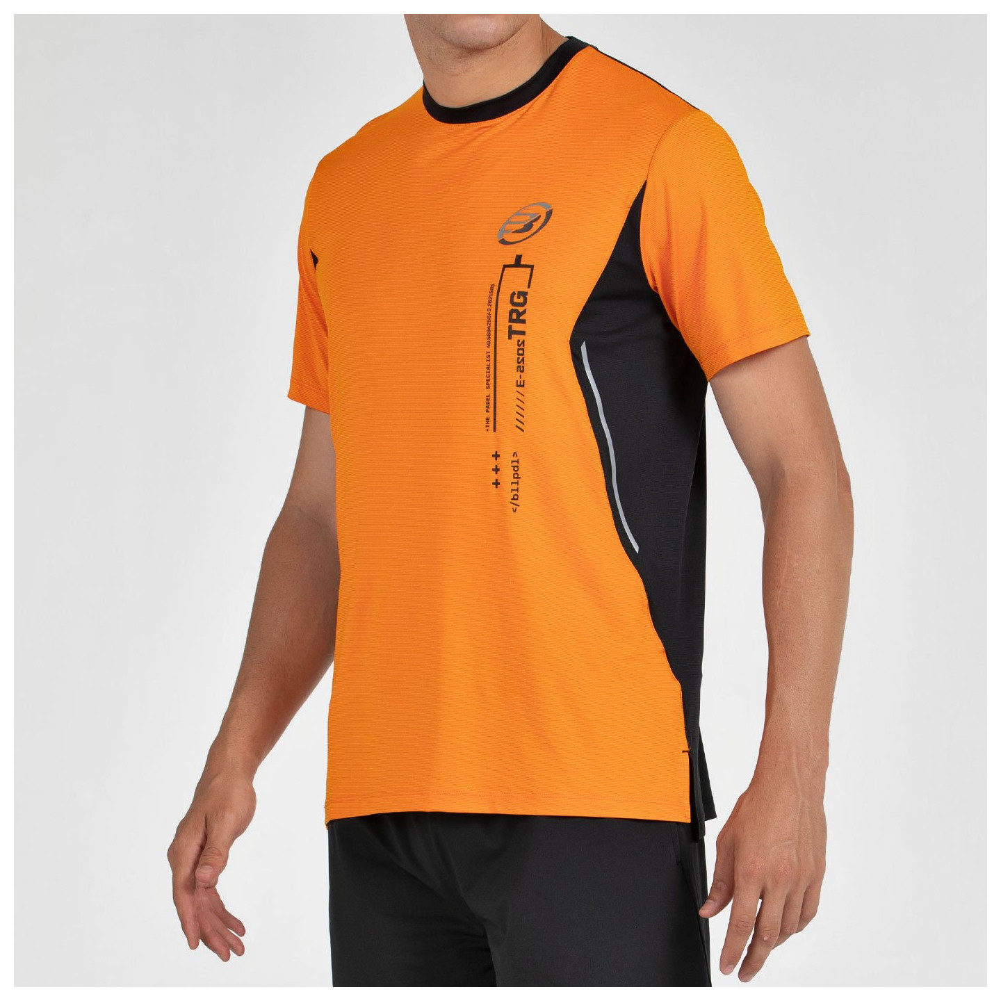 T-SHIRT BULLPADEL BECERRE ARANCIONE TESSUTO BICOLORE