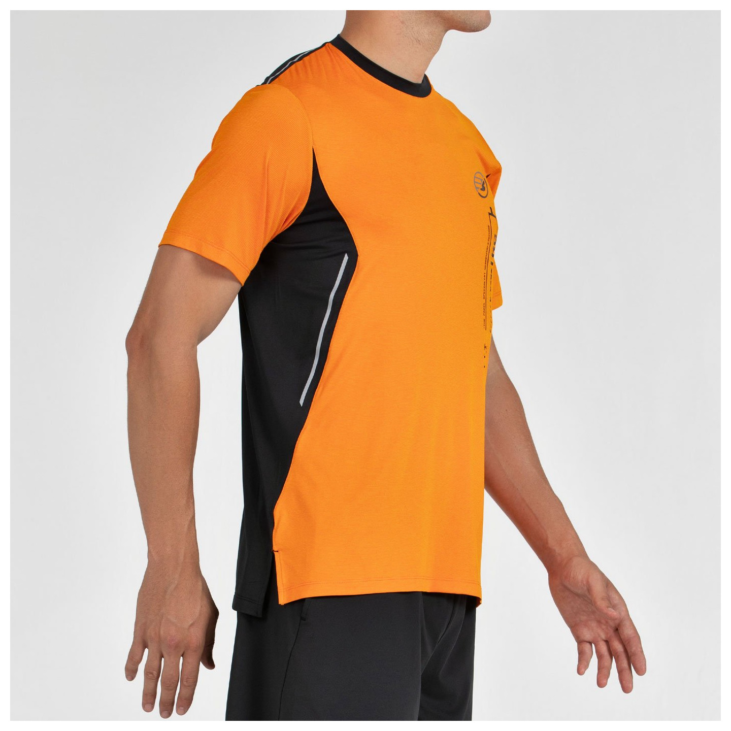 T-SHIRT BULLPADEL BECERRE ARANCIONE TESSUTO BICOLORE