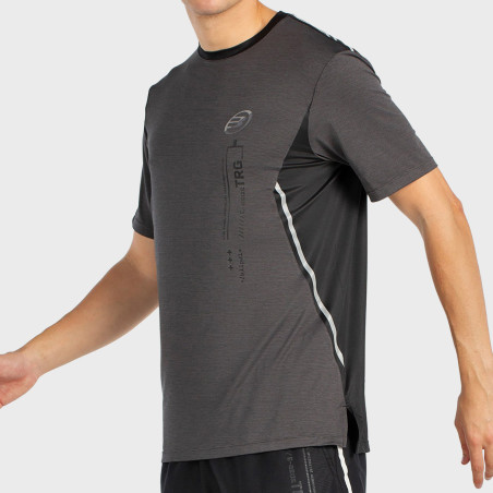 T-SHIRT BULLPADEL BECERRE NOIR TISSU BICOLORE