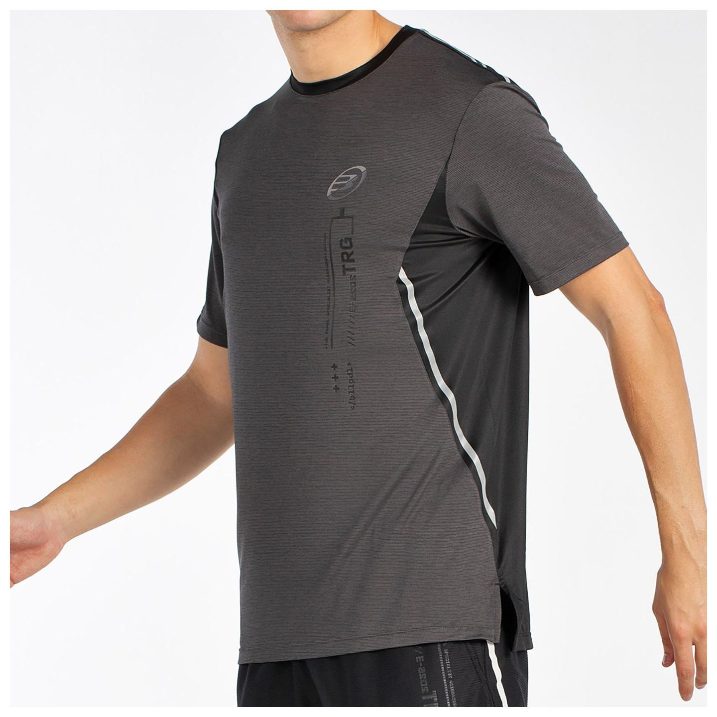 T-SHIRT BULLPADEL BECERRE NERO TESSUTO BICOLORE