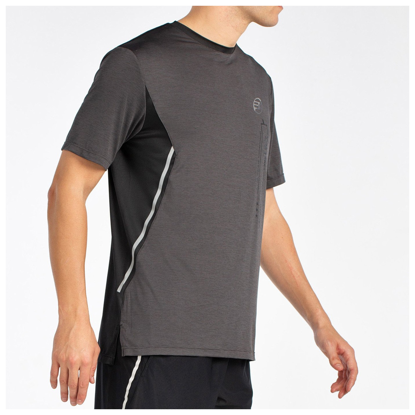 T-SHIRT BULLPADEL BECERRE NOIR TISSU BICOLORE