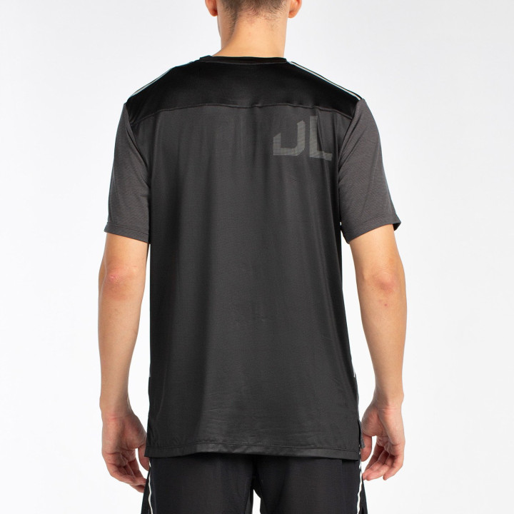 T-SHIRT BULLPADEL BECERRE NERO TESSUTO BICOLORE