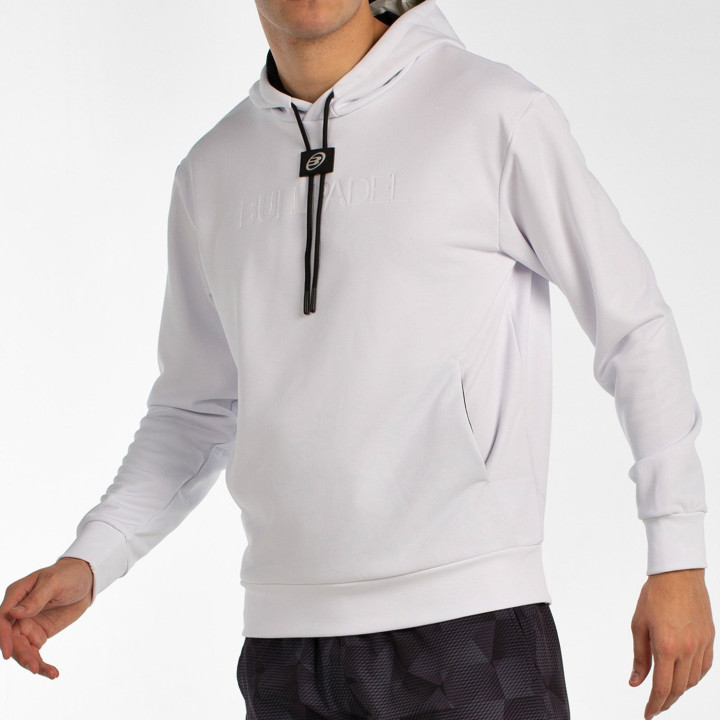 tienda de padel Madrid, tienda de padel online, tienda de padel españa, tienda de padel en linea, SUDADERA BULLPADEL BINEE BLANC