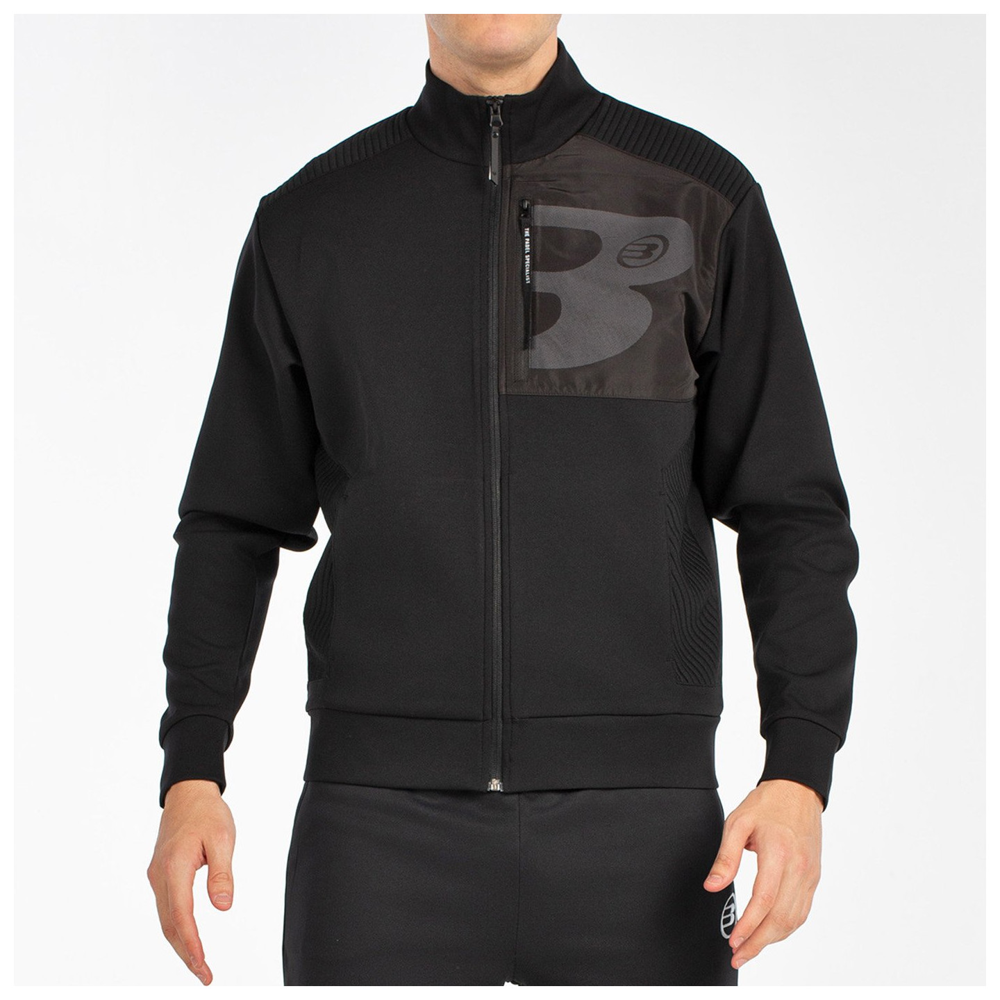 tienda de padel Madrid, tienda de padel online, tienda de padel españa, tienda de padel en linea, SUDADERA BULLPADEL BREEN NEGRO