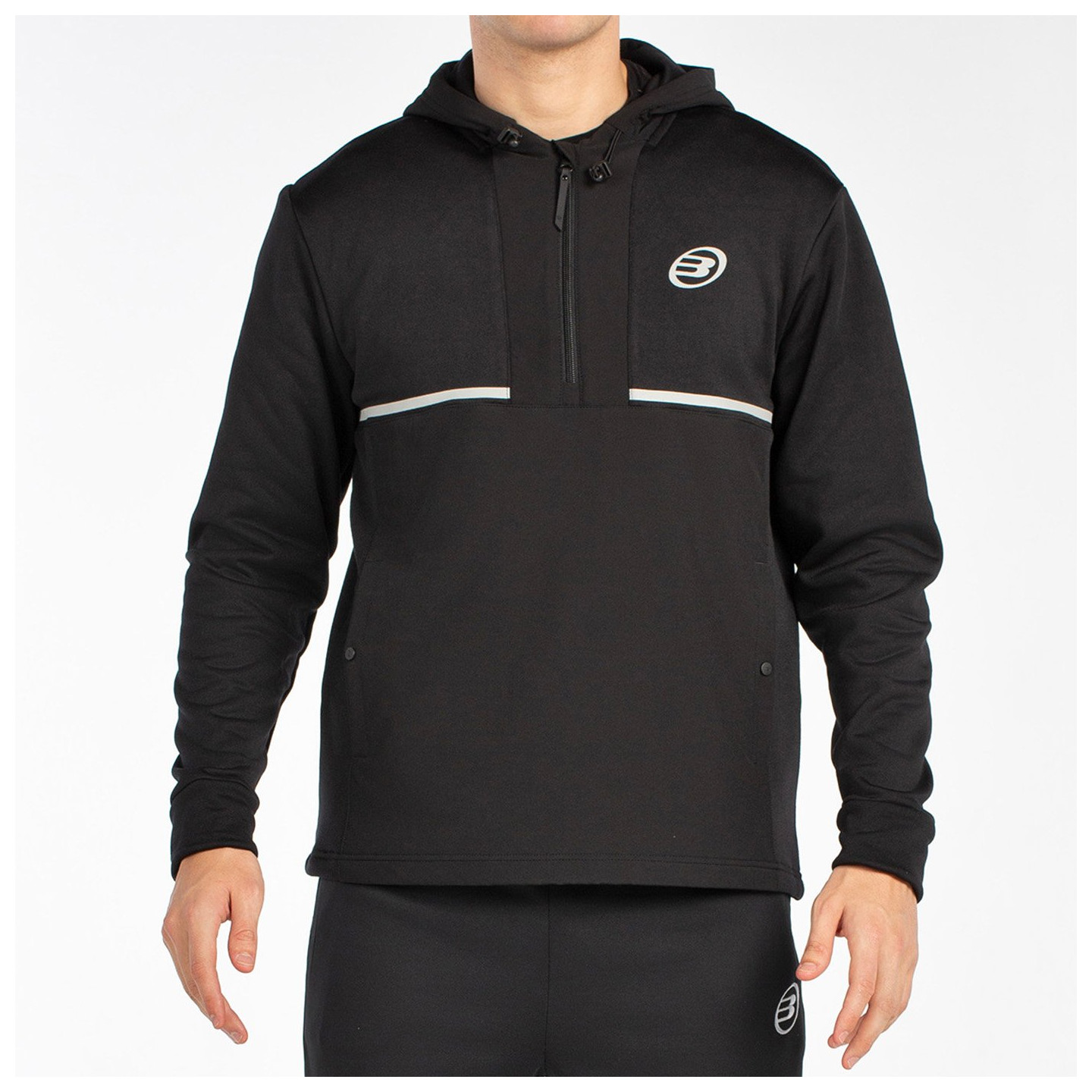 tienda de padel Madrid, tienda de padel online, tienda de padel españa, tienda de padel en linea, SUDADERA BULLPADEL BUZAS NEGRO