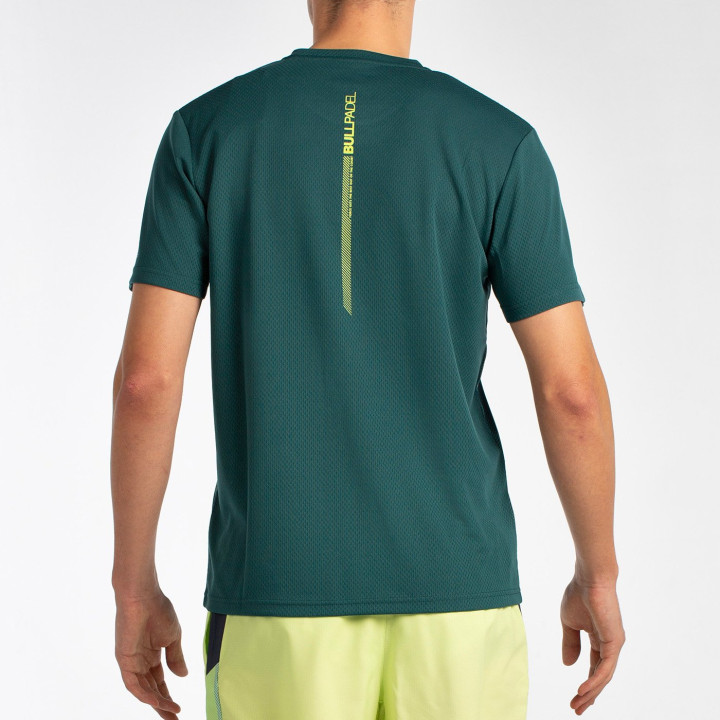 T-SHIRT BULLPADEL LADRA VERT FONCÉ