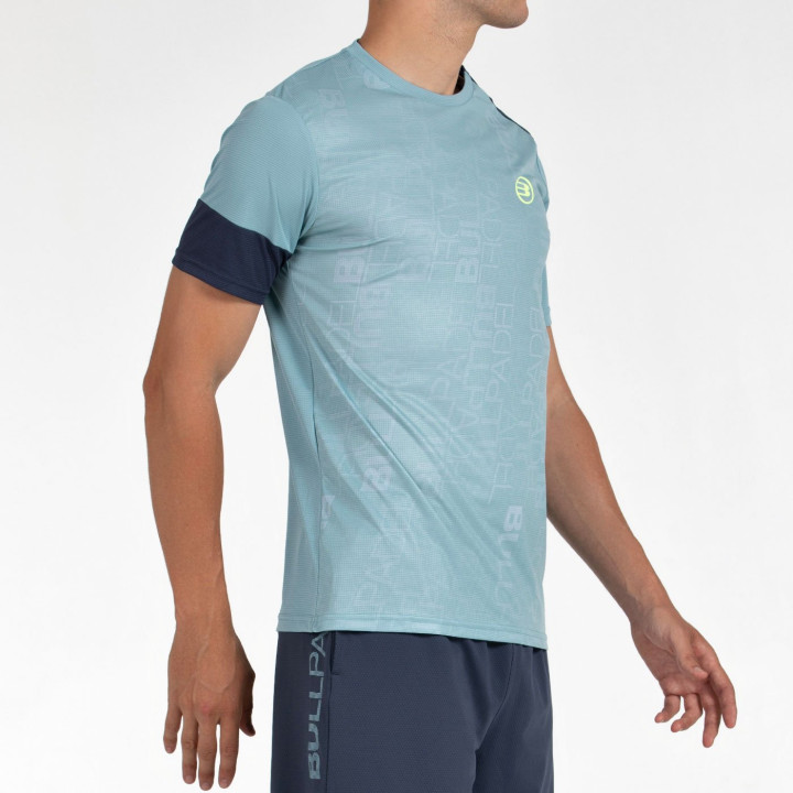 T-SHIRT BULLPADEL LEIDO BLEU VERT