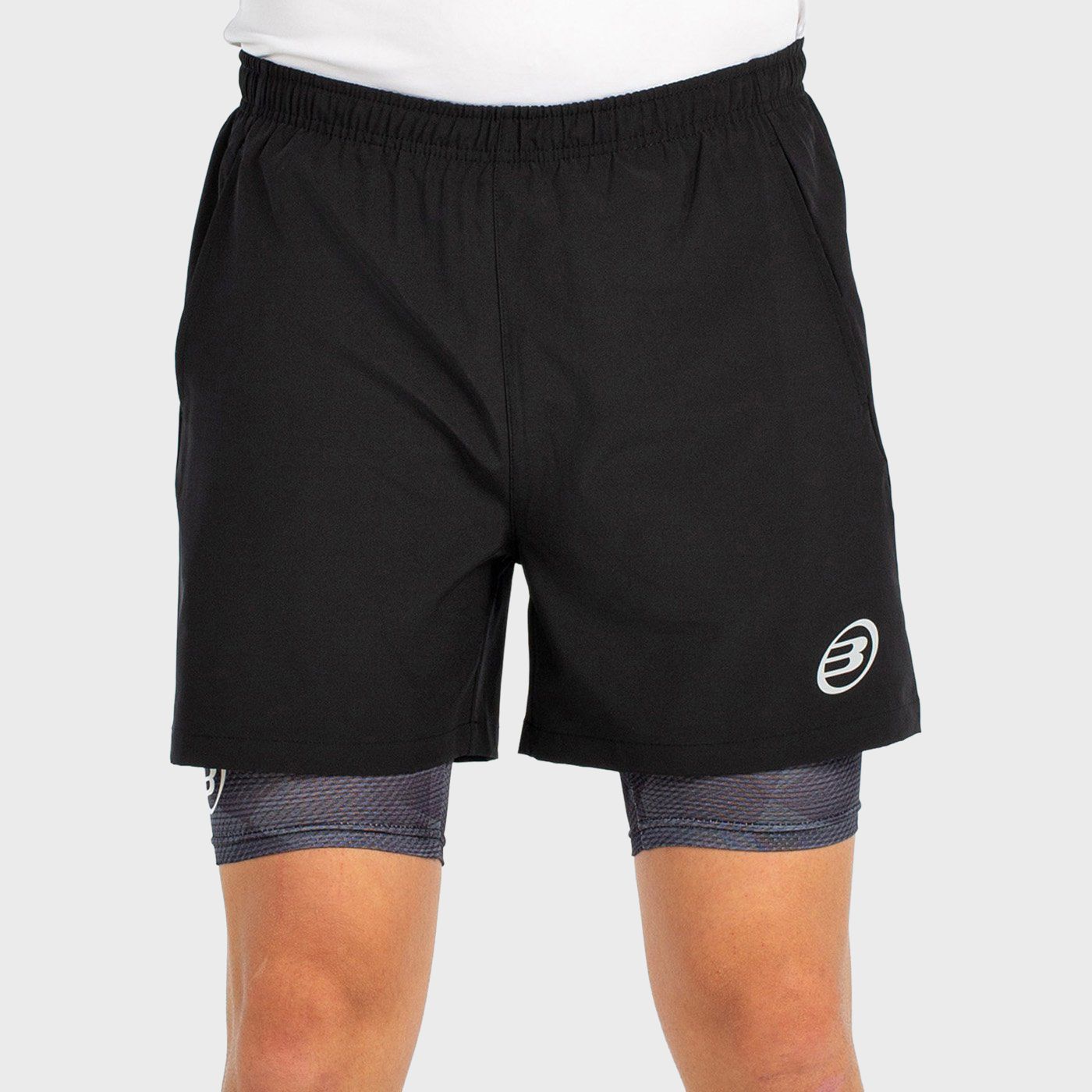 tienda de padel Madrid, tienda de padel online, tienda de padel españa, tienda de padel en linea, SHORT BULLPADEL MANZAN NEGRO