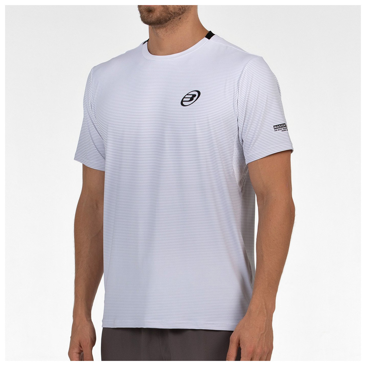 tienda de padel Madrid, tienda de padel online, tienda de padel españa, tienda de padel en linea, CAMISETA BULLPADEL MUSICA BLAN