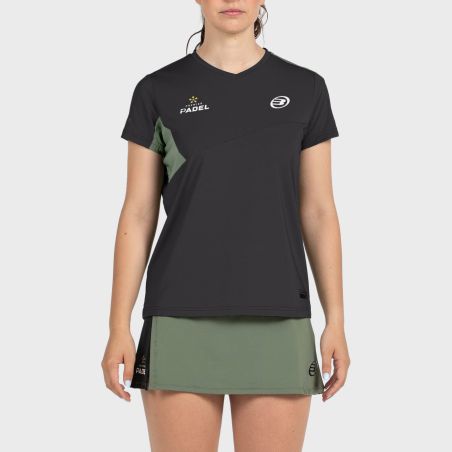 tienda de padel Madrid, tienda de padel online, tienda de padel españa, tienda de padel en linea, CAMISETA BULLPADEL PAMPAN NEGR