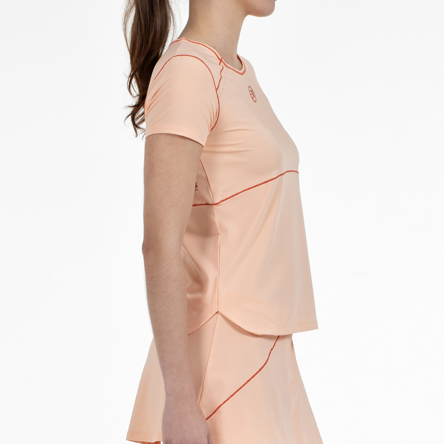 CAMISETA BULLPADEL ALBALA NARANJA PASTEL