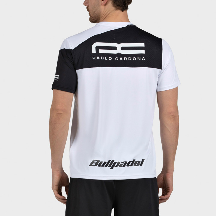 CAMISETA BULLPADEL CARDONA 26V BLANCO