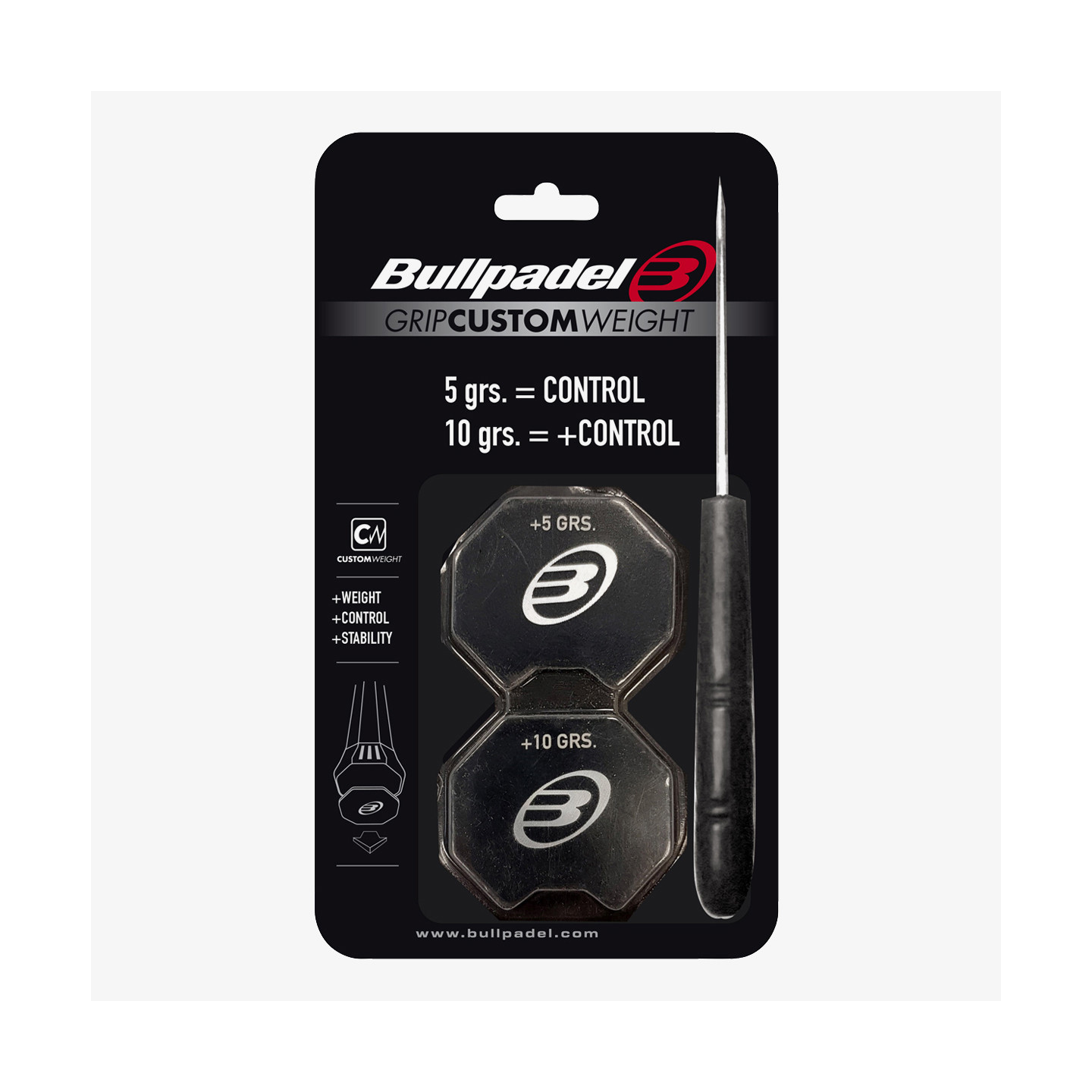 tienda de padel Madrid, tienda de padel online, tienda de padel españa, tienda de padel en linea, Grip Bullpadel Custom Weight