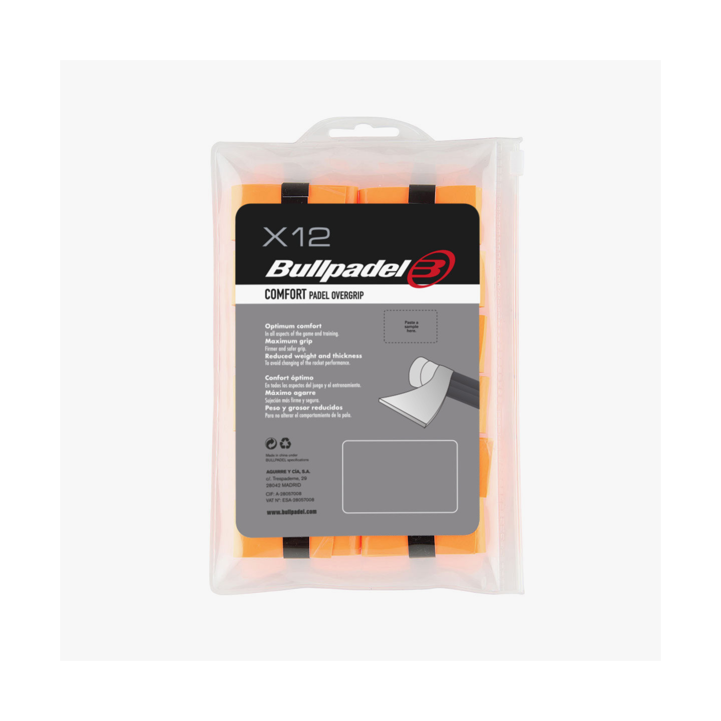 tienda de padel Madrid, tienda de padel online, tienda de padel españa, tienda de padel en linea, Overgrips Bullpadel GB-1600 na